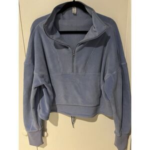 Zyia Active Grapemist Fleece Beacon Cinch Jacket Women's Small EUC Soft Crop‎